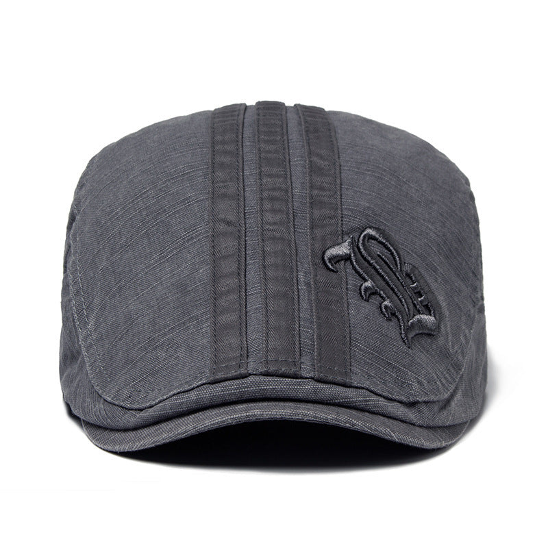 Men's Letter Beret Breathable Sun Hat