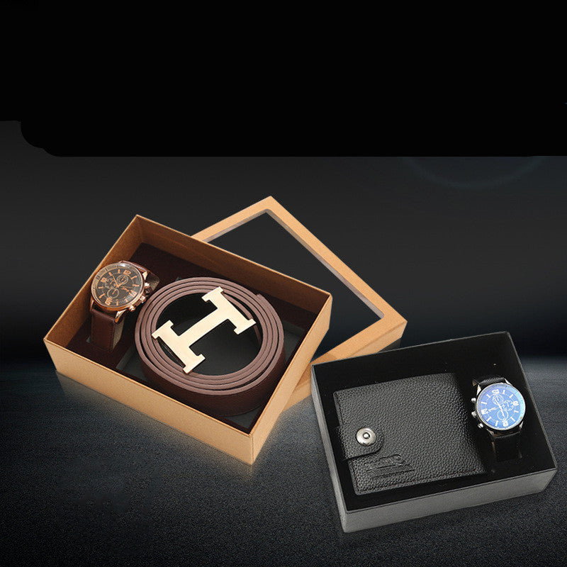 Christmas fashion wallet watch set belt set box