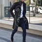 Casual Coat Woolen Printed Fashionable Jacket Men