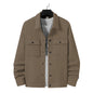 Men's Casual Jacquard Plaid Baggy Coat Shirt
