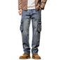 Hip Hop Men's Nostalgic Retro Multi-pocket Pants