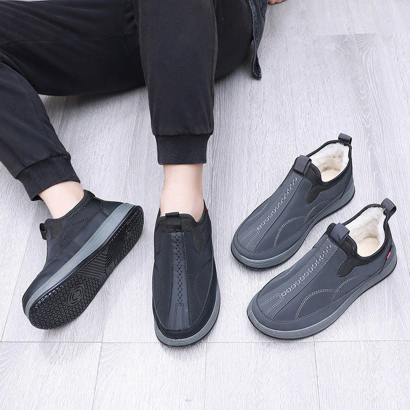 Men's Warm And Non Slip Cotton Boots With Thickened Fleece