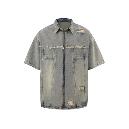 Denim Fashion Loose Leisure All-matching Overall Suit