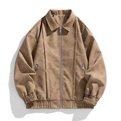 Workwear Leather Jacket Men's Spring And Autumn