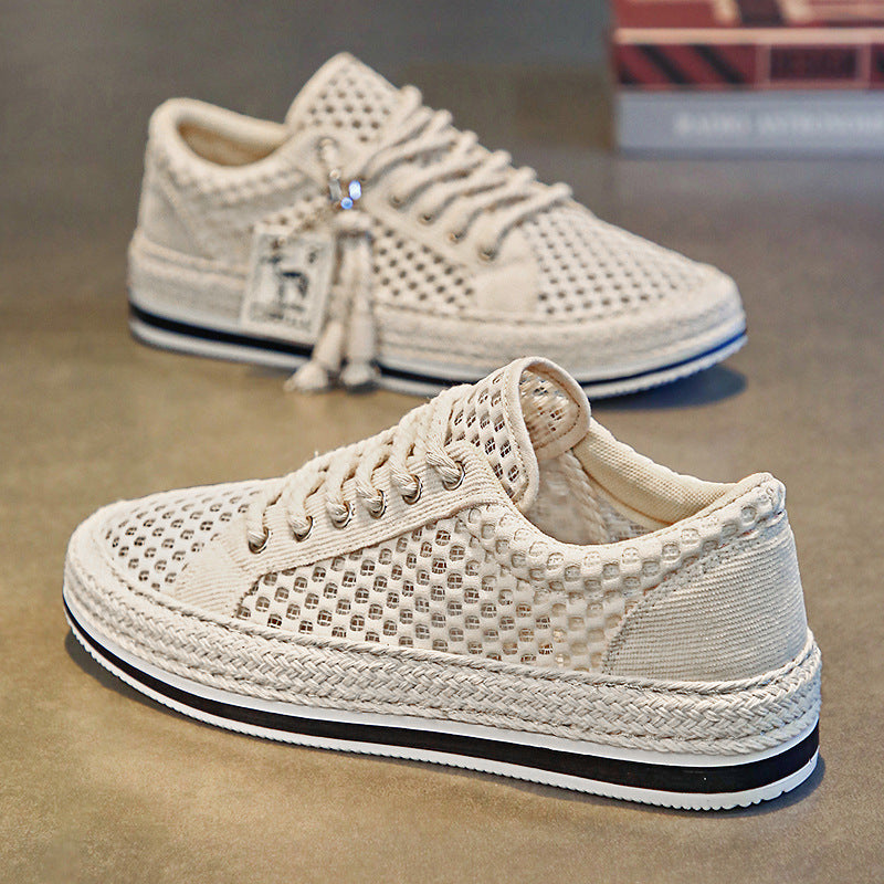 New Large Hole Mesh Summer Breathable Lightweight And Thin Type Mesh Surface Mesh Shoes Men