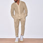 European And American Sports Suit Men's Long Linen Sleeves Fashion Work Clothes Trousers
