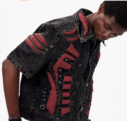 Stereo Patchwork Denim Jacket