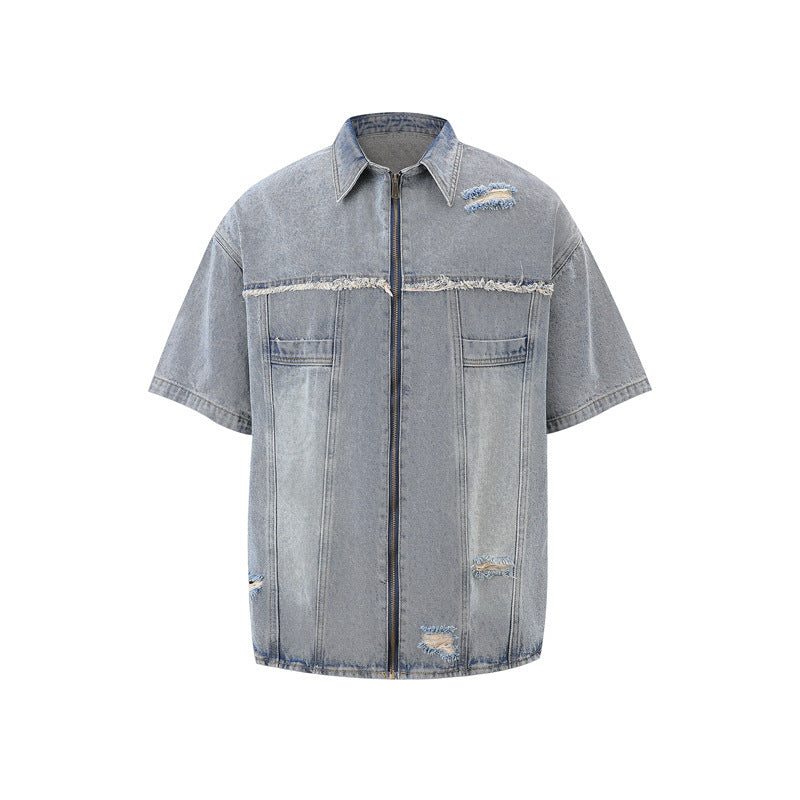 Denim Fashion Loose Leisure All-matching Overall Suit