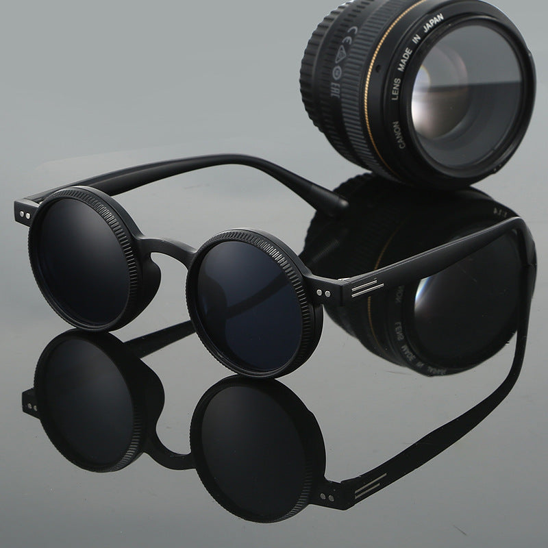 Adjustable Zoom Round Frame Polarized Sunglasses For Men