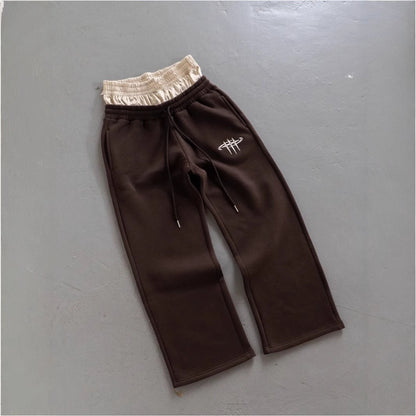 Retro Street Hip Hop Loose Casual Double Waist Pants For Men And Women