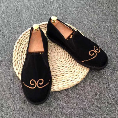 Men's Cloth Shoes Hand-Embroidered Canvas Shoes