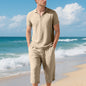 Summer Linen Suit Men's Beach Loose