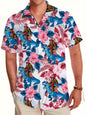 3D Printing Fashion New Flower Men's Short Sleeve Shirt
