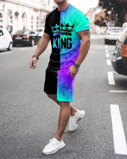Men's Loose Casual Short Sleeve Suit