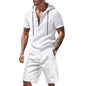 Hooded Beach Casual Short Sleeve Shirt Outfit
