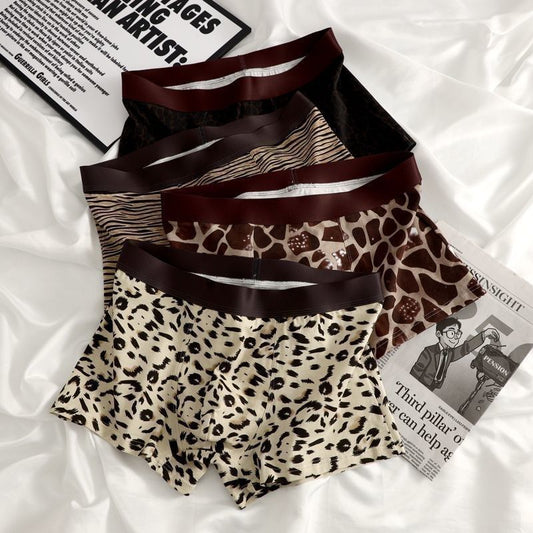 Leopard Print Purified Cotton Men's Underwear Individual Breathable Trend