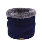 Plain Knitted Scarf Outdoor Velvet Padded Suit Neck Neck Protection Bandana
