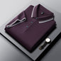 Summer Lapel Mercerized Cotton T-shirt Loose Breathable