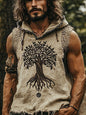 Summer Men's Linen Loose-fitting Casual Round-neck T-shirt 3D Short Sleeve
