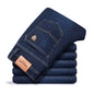 Men's Jeans Straight Loose Elastic Business Trousers