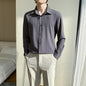 Shirt Men's Wine Red Long Sleeve Slim Fit Business