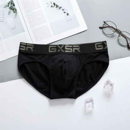 New Men's Purified Cotton Underwear Low Waist Sexy Breathable Comfortable Solid Color
