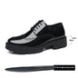 Casual Leather Shoes Men's British Style Carving Brogue