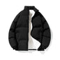 Lambswool Lining Stand-up Collar Cotton-padded Clothes