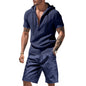 Hooded Beach Casual Short Sleeve Shirt Outfit
