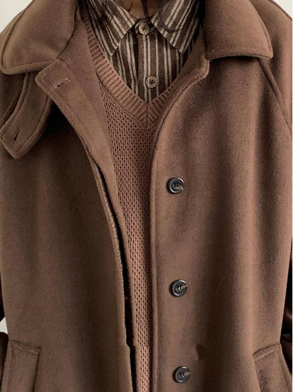 Mid-length Woolen Coat Men's Woolen Coat