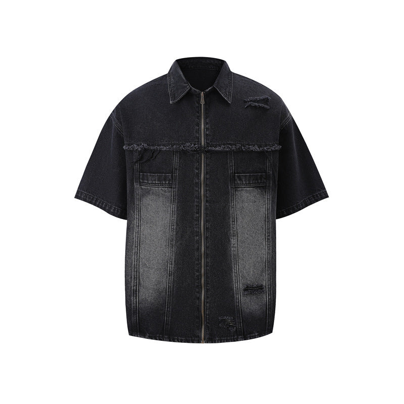 Denim Fashion Loose Leisure All-matching Overall Suit