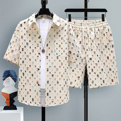Men's Casual Sports Cool Shorts Two-piece Set