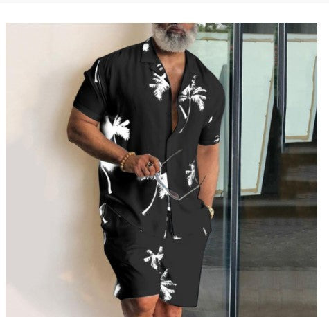 Short Sleeved Shirt Men's Casual Trendy Suit