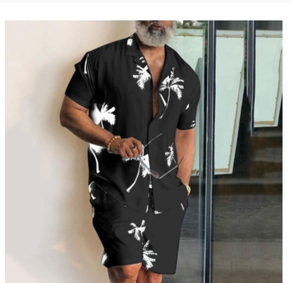 Short Sleeved Shirt Men's Casual Trendy Suit