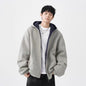 Double Zipper Hooded Sweater Men's Casual Jacket