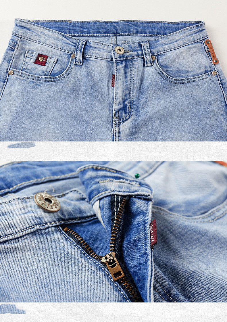 Denim Suit Men's Two-piece Korean Style Trendy Handsome Jacket Slim Fit