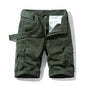 Men's Cotton Shorts Retro Multi-pocket Straight Casual Shorts