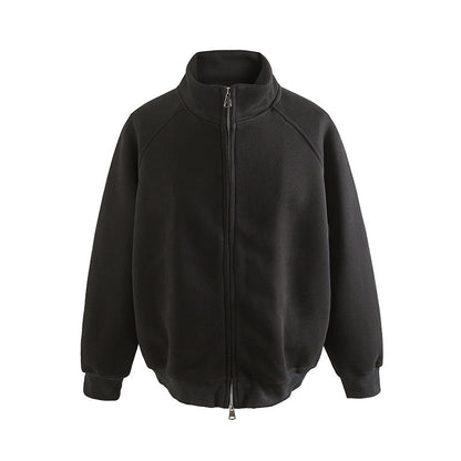 Long Sleeve Retro Top Simple Casual Coat