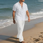 Lapel Shirt Short Sleeve Trousers Suit Men