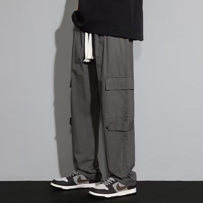Men's Autumn New Retro Loose Straight Casual Trousers