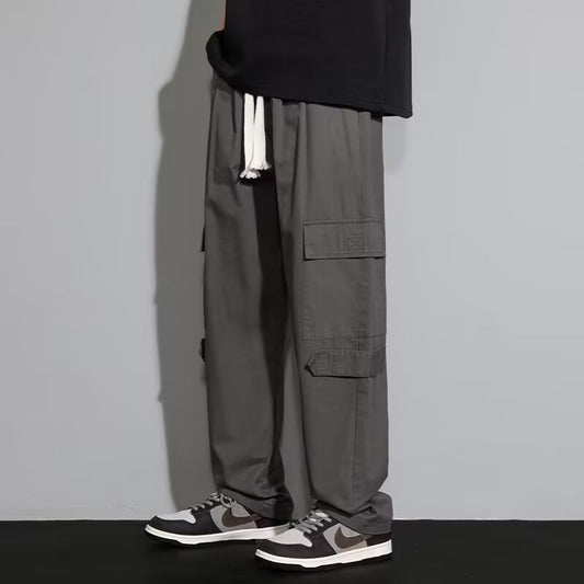 Men's Autumn New Retro Loose Straight Casual Trousers
