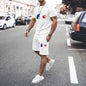 Round Neck T-Shirt Loose Short Sleeve Set Digital Printing 3D