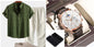 Men's Stand Collar 3D Digital Printing Fashion Slim-fit Short-sleeved Shirt