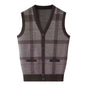Middle-aged And Elderly Men's Jacquard Vest