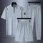 Casual Ice Silk Quick-drying Three-piece Suit For Men