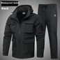 Autumn And Winter Fleece-lined Waterproof Jacket Suit