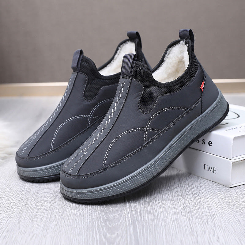 Men's Warm And Non Slip Cotton Boots With Thickened Fleece