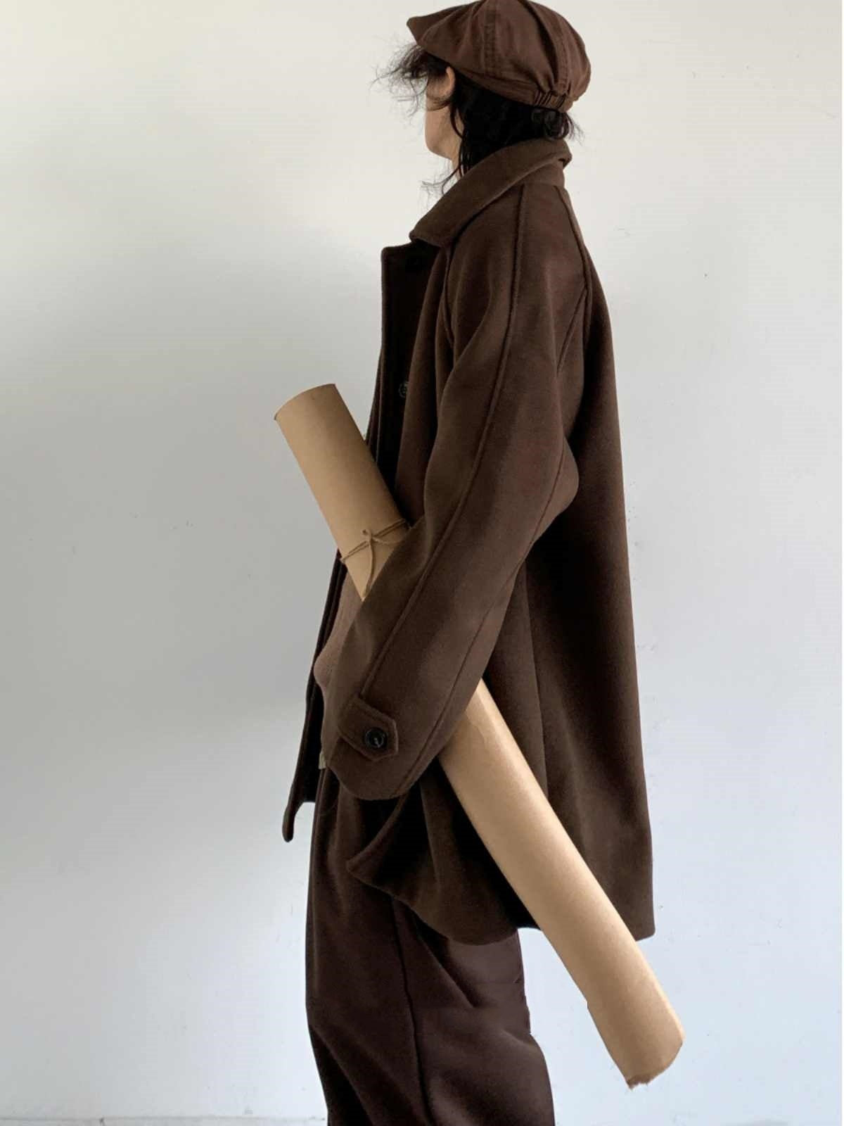 Mid-length Woolen Coat Men's Woolen Coat