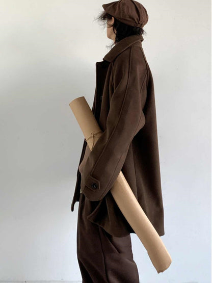 Mid-length Woolen Coat Men's Woolen Coat