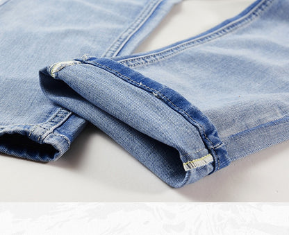 Denim Suit Men's Two-piece Korean Style Trendy Handsome Jacket Slim Fit